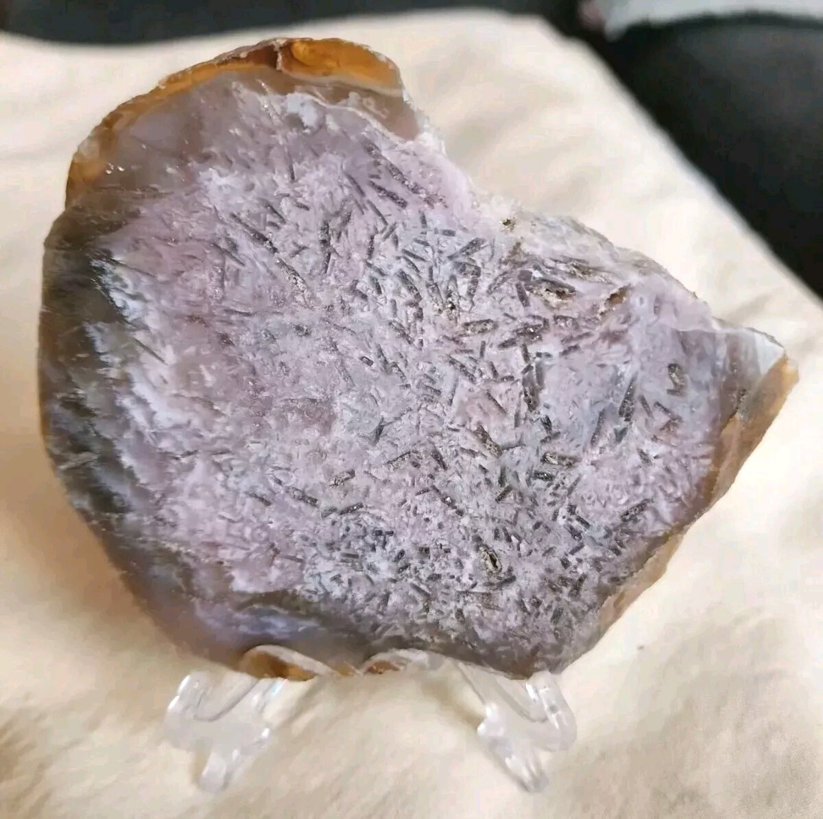 Natural Polished 3.75″ Pink Amethyst Slab Slice – USA