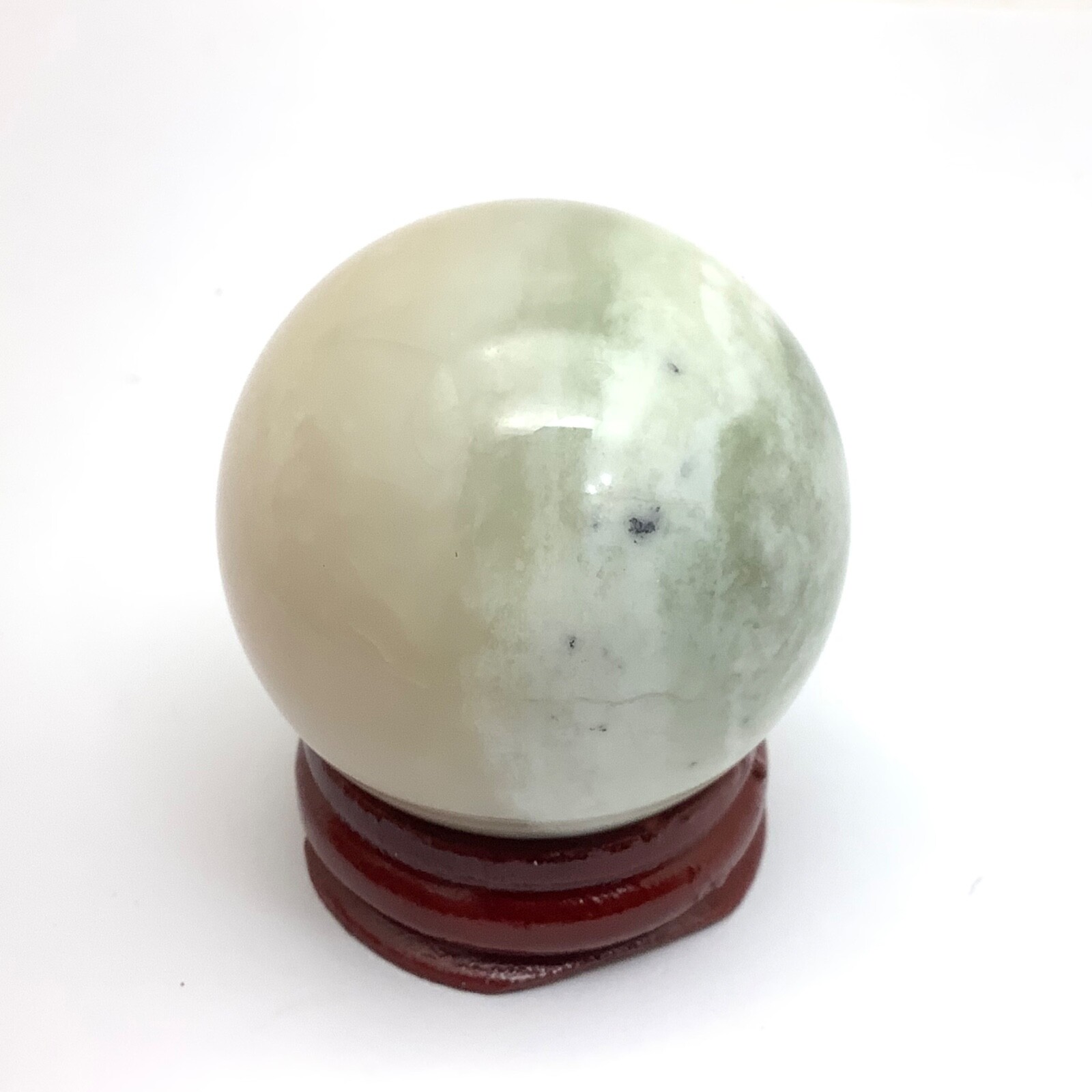 Siberian Jade Sphere Brown Green White Nephrite Jade Vitim River Siberia 42mm