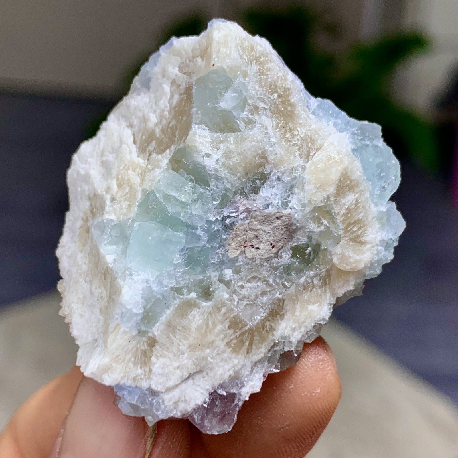 38G Natural Purple “QR Code”Fluorite Cluster Crystal Mineral Specimen/Guizhou
