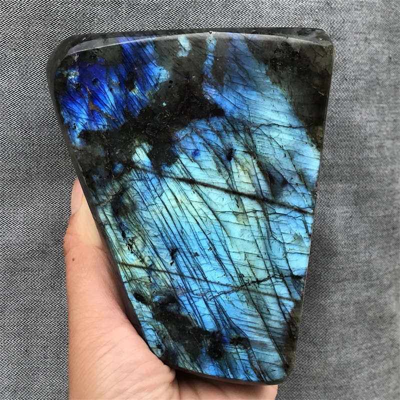 1.18kg Natural Labradorite Quartz Crystal Spectrolite Mineral Reiki healing