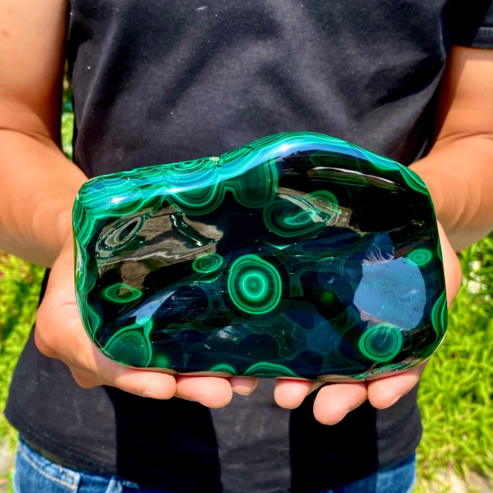 4.96LB Natural polished peacock mineral free-form specimen spiritual stone