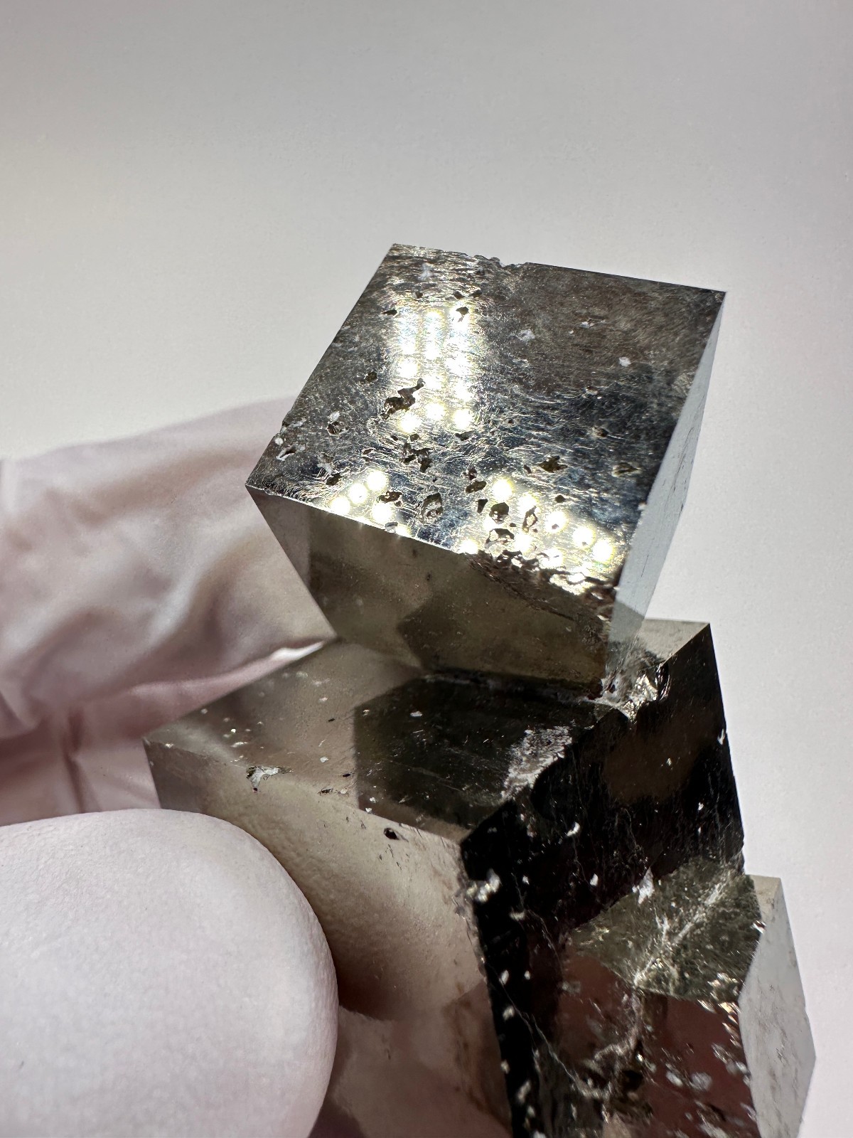 LARGE Rare Lusterous Entwined Interlocking Pyrite Cube Cluster_Spain