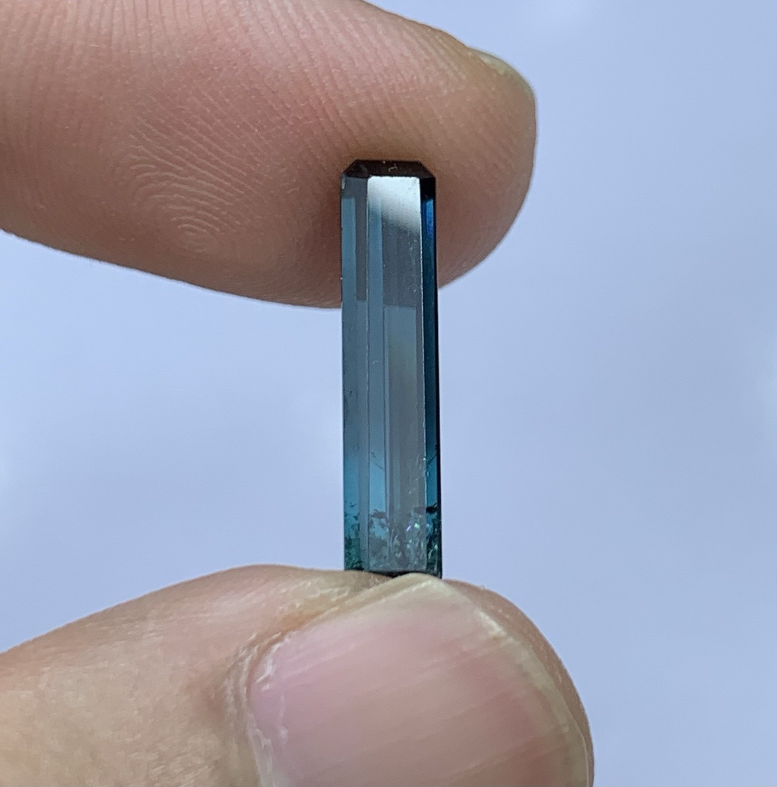 3.15 Carats Blue Tourmaline Faceted Gemstone From Afghanistan.