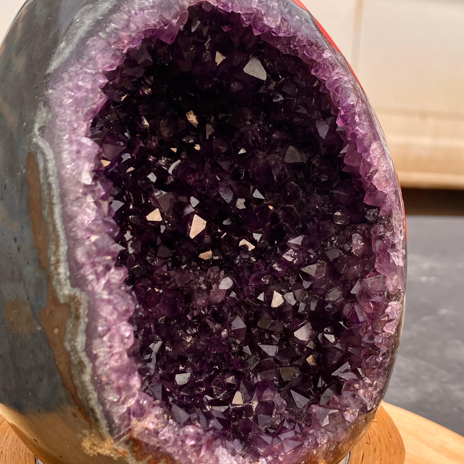 4.2LB Natural amethyst Dinosaur egg Quartz Crystal specimen healing