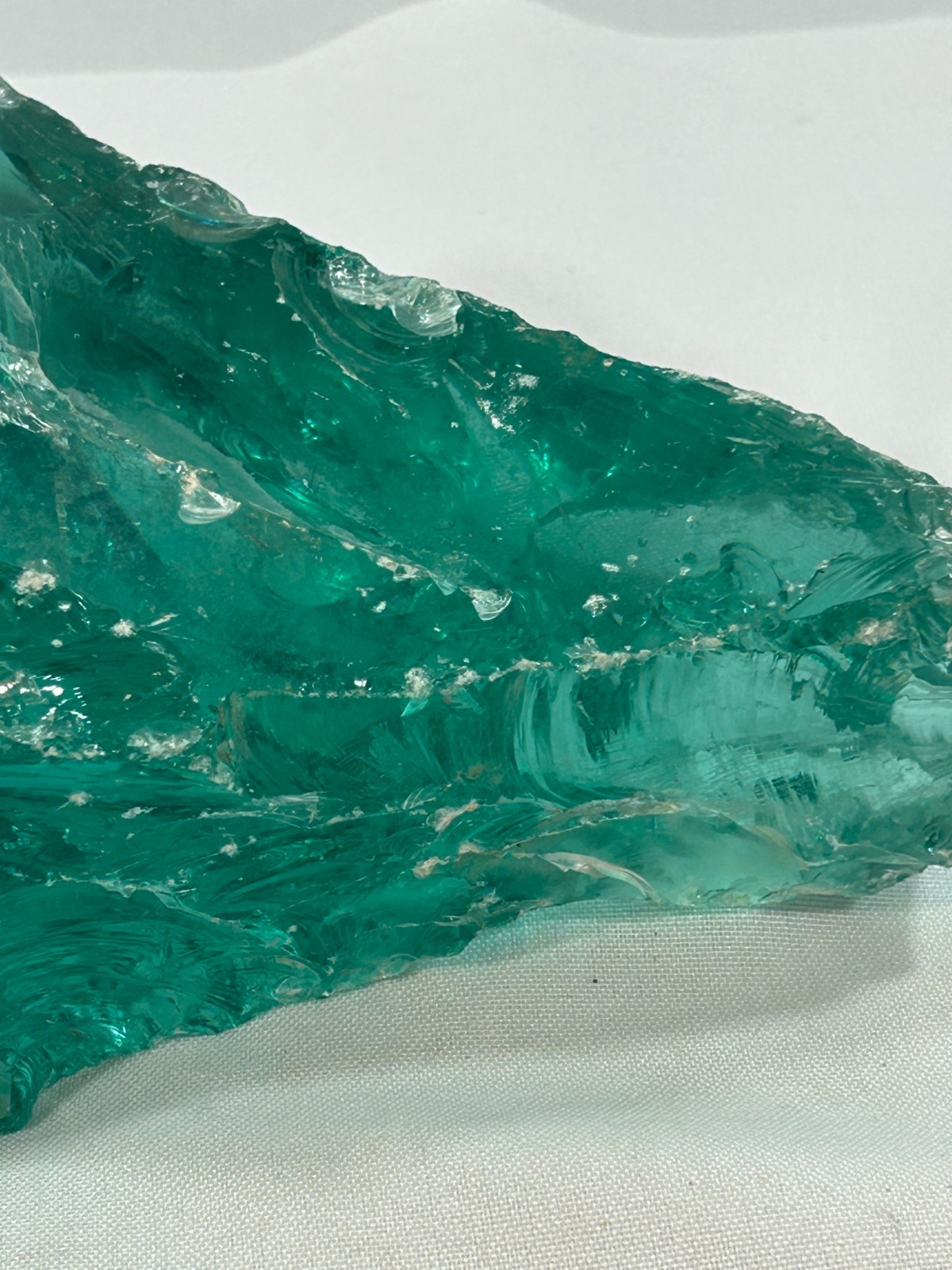 Large Aqua Blue Slag Glass Chunk Gullet Stone Decor Display Metaphysical 5lbs