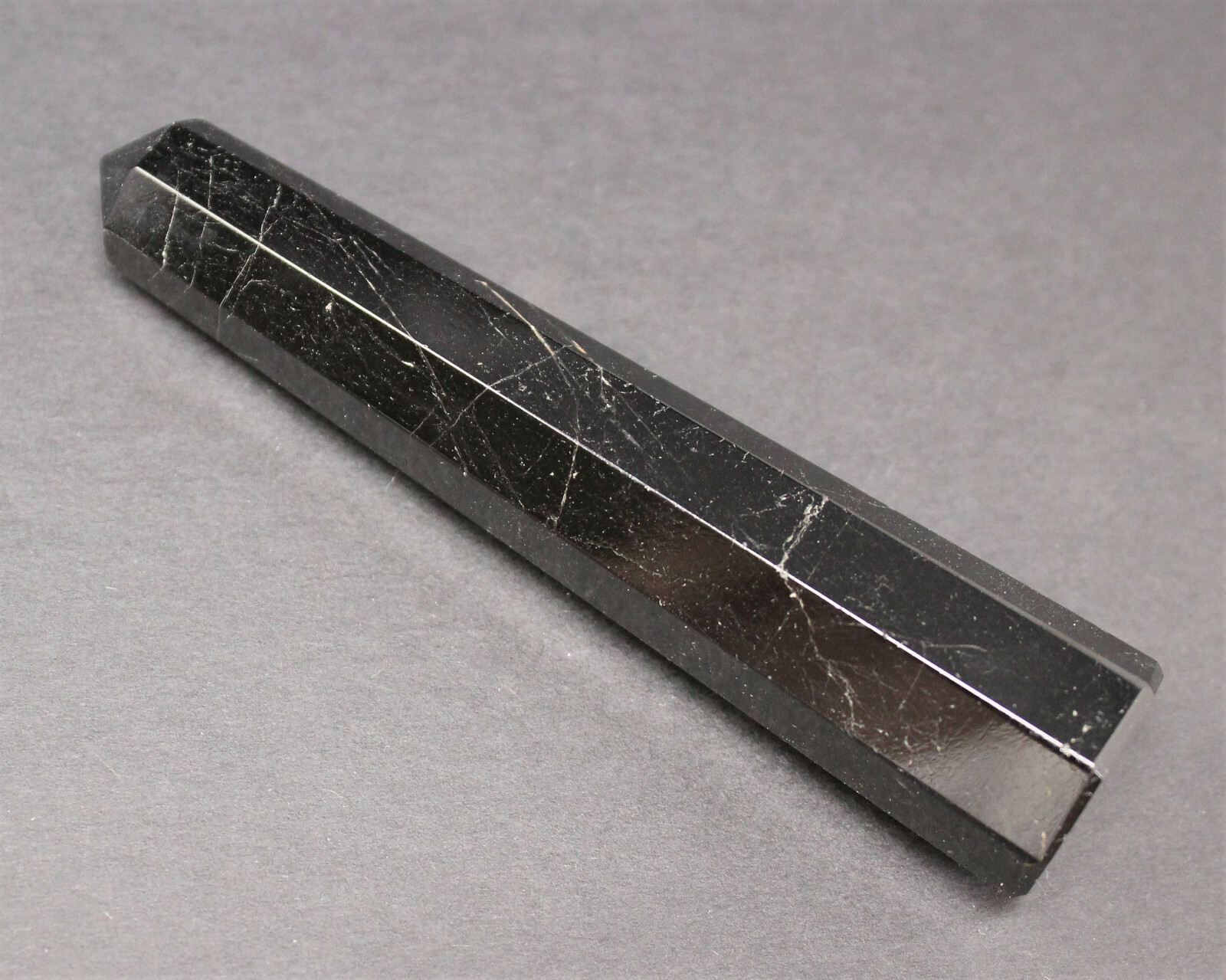 Black Tourmaline Obelisk (8-Sided, ‘A’ Grade, Tourmaline Crystal Tower, Point)
