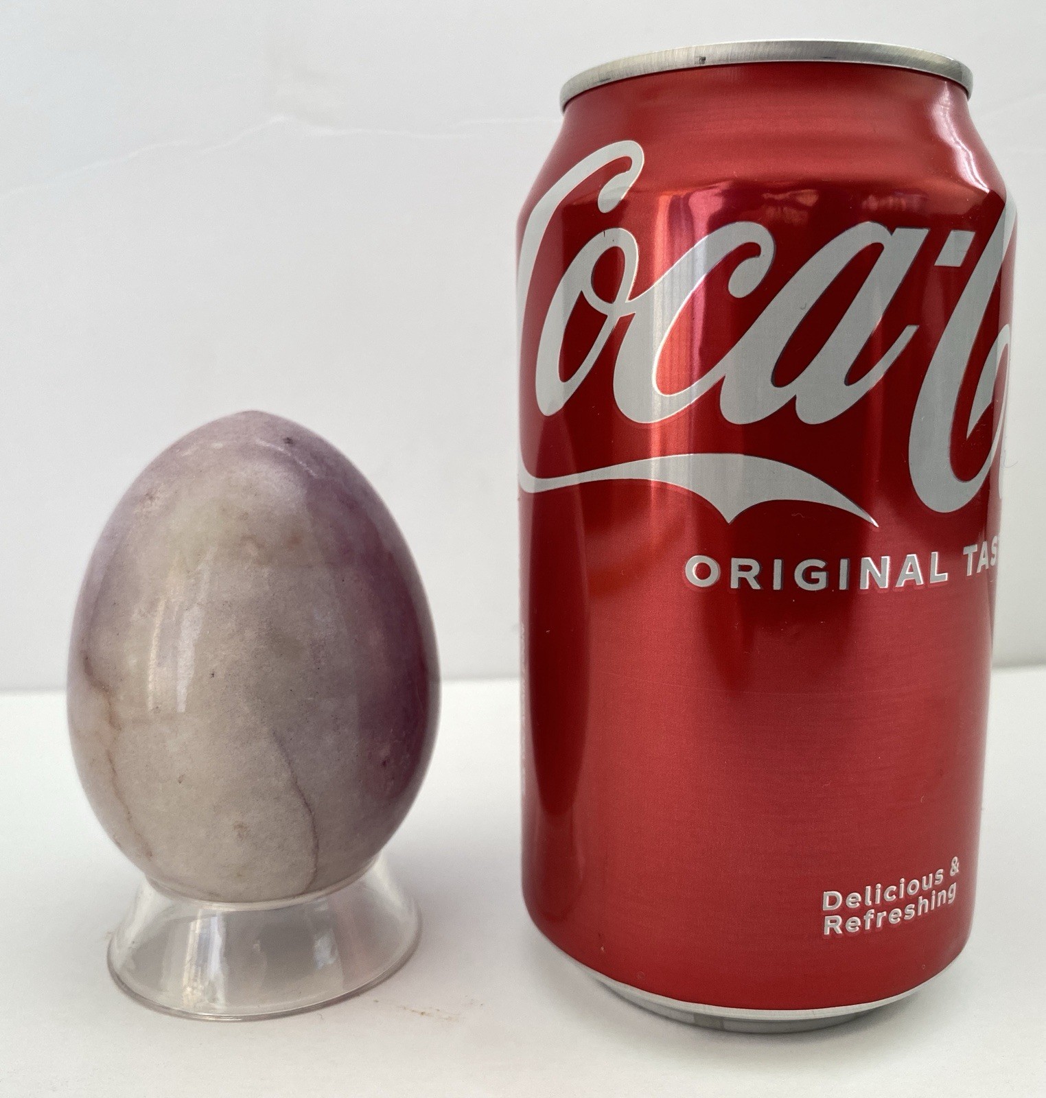 Natural Onyx Stone Egg With Stand Hand Polished Banded Agate Calcite Crystal