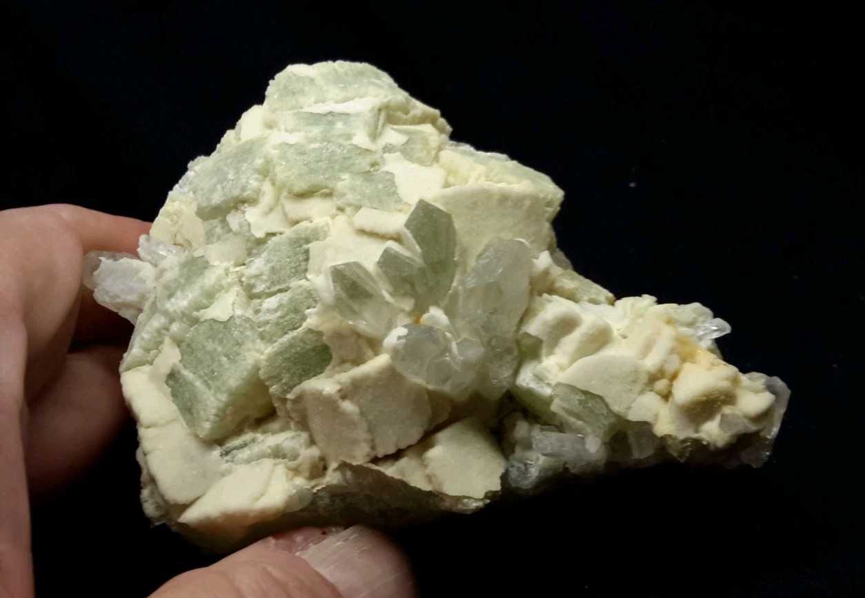 3.75″ PREHNITE with QUARTZ from Imilchil, Morocco