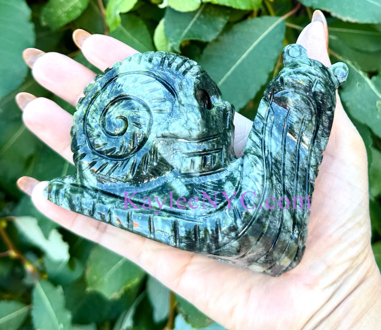 Wholesale Lot 3 Pcs Natural Nephrite Jade Snails Crystal Energy