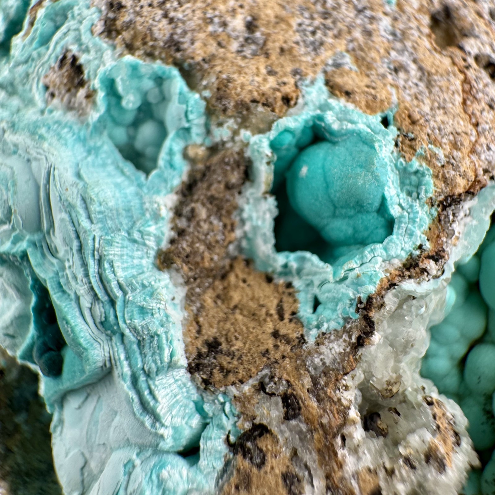 Vibrant Blue Smithsonite: Yanga Koubenza mines, Mfouati, Republic of Congo