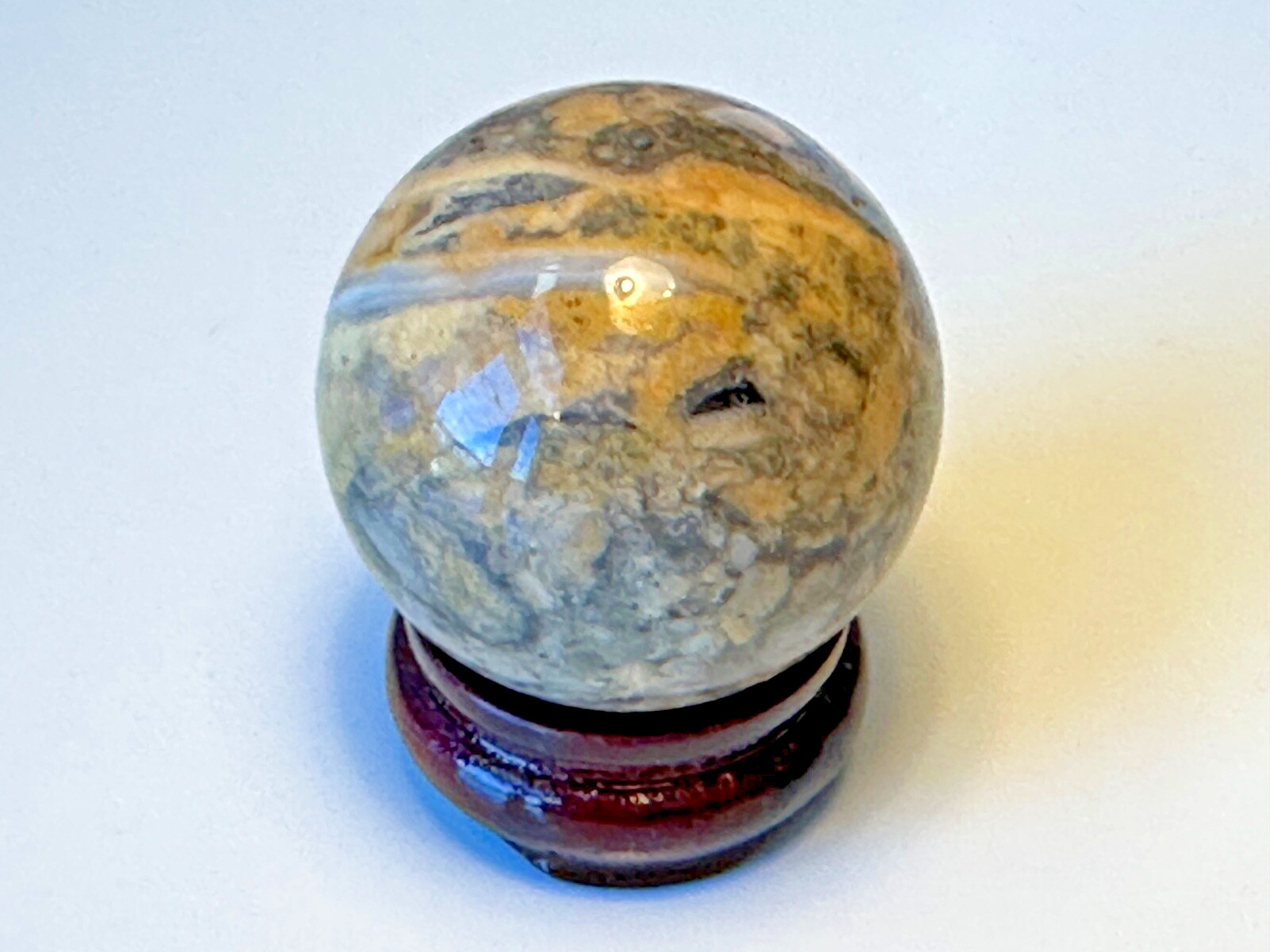 Crazy Lace Agate Sphere Marble Natural Gemstone from KALIFANO