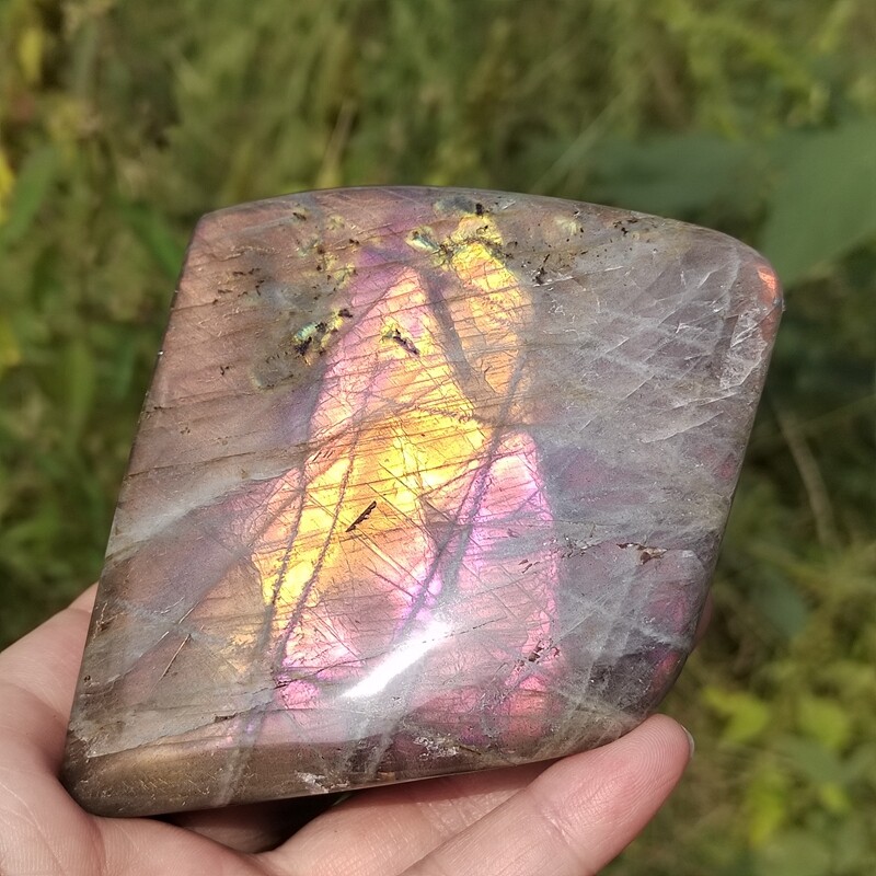 AAA+ Natural Labradorite Mineral Specimen Quartz Crystal Spectrolite Stone 392g