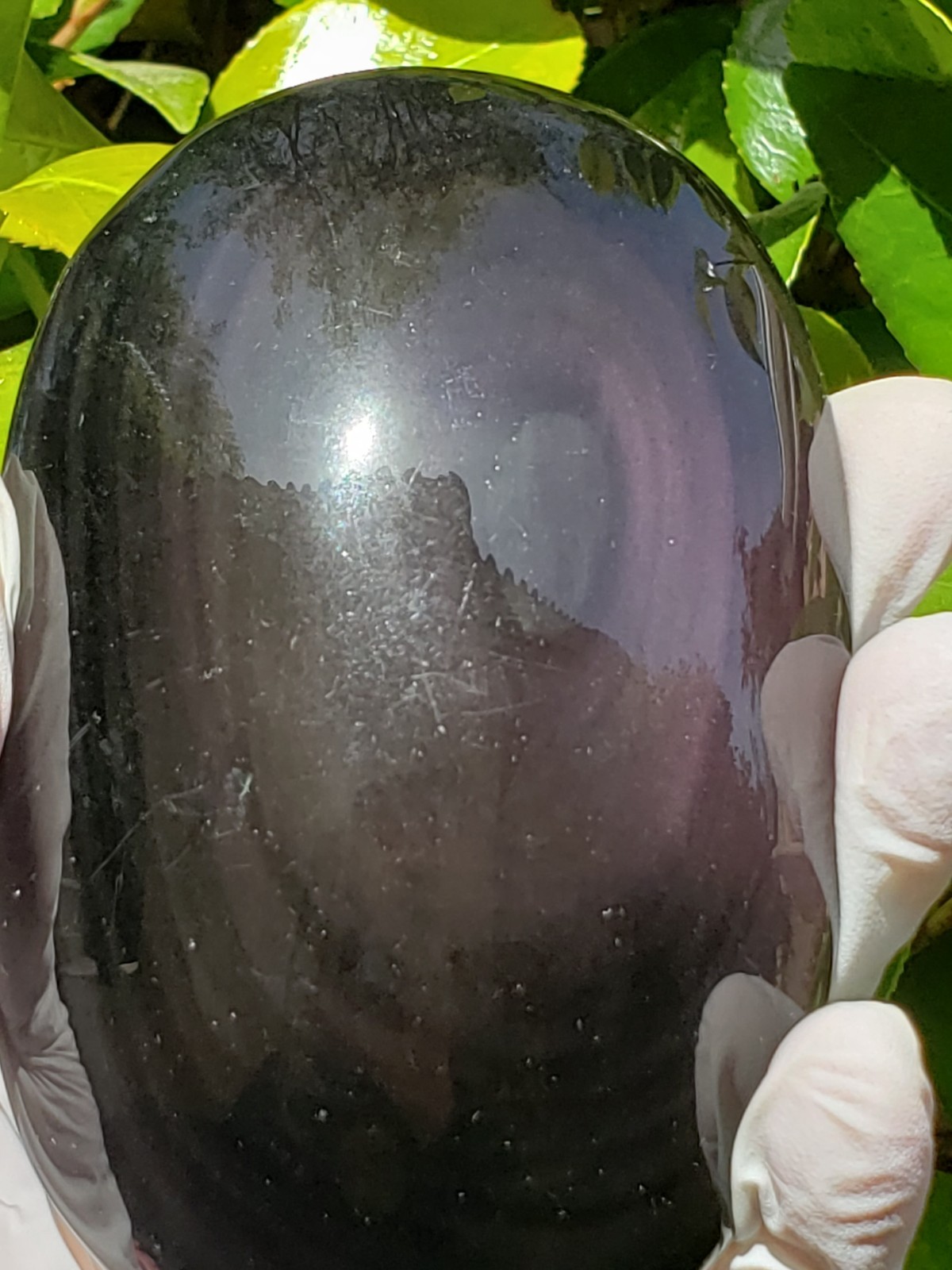 4.25″ Rainbow Obsidian Crystal Free Form Puffy Oval, 324g or 11.4 oz