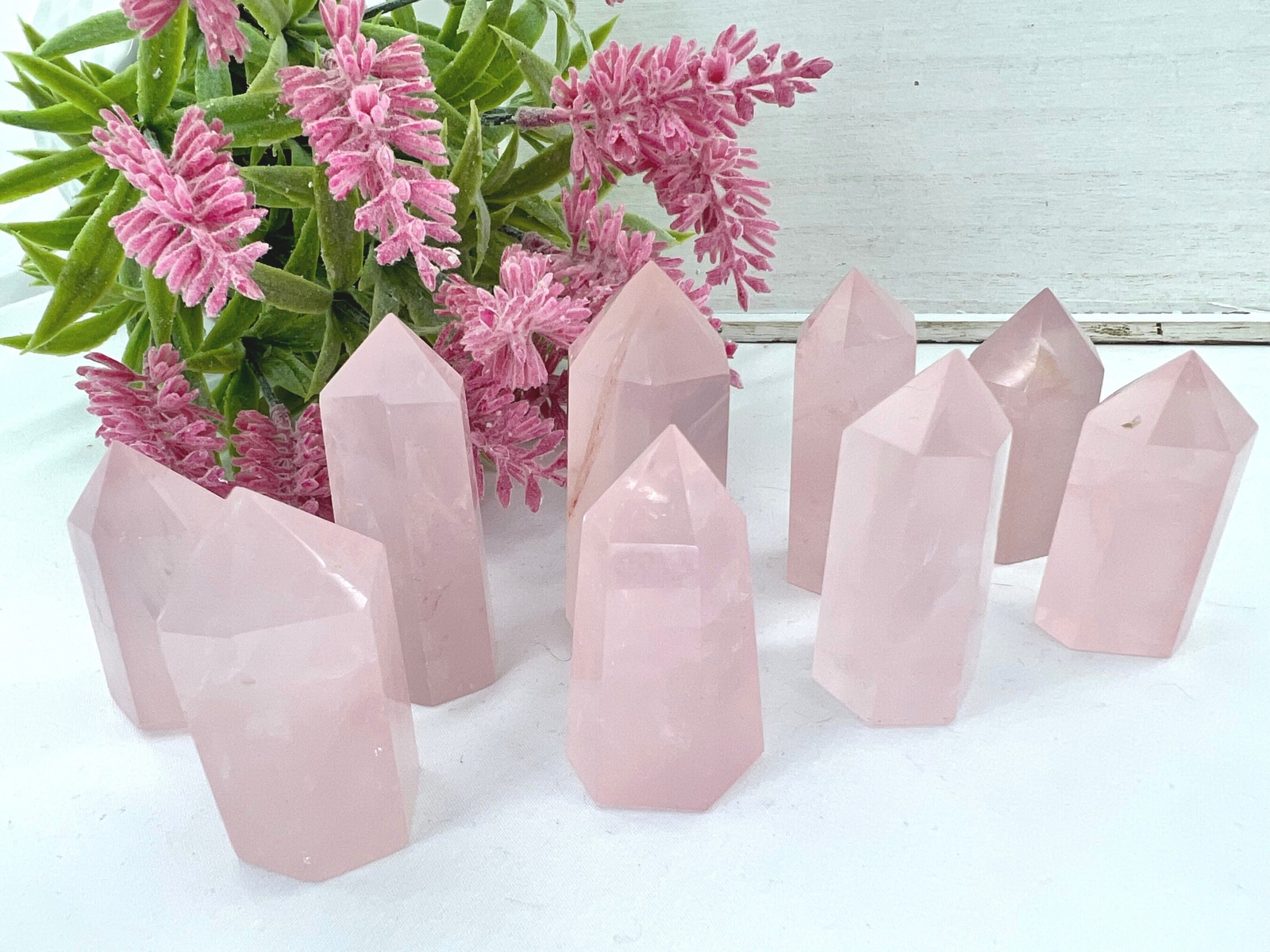 Rose quartz tower – rose quartz generator – rose quartz crystal tower –