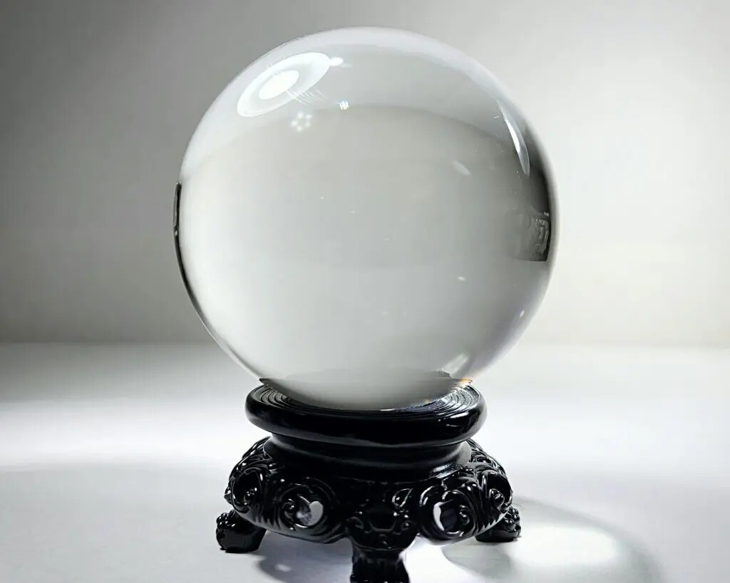 80mm Large Crystal Ball, Clear Crystal Quartz Glass Sphere, 3.15 Inch