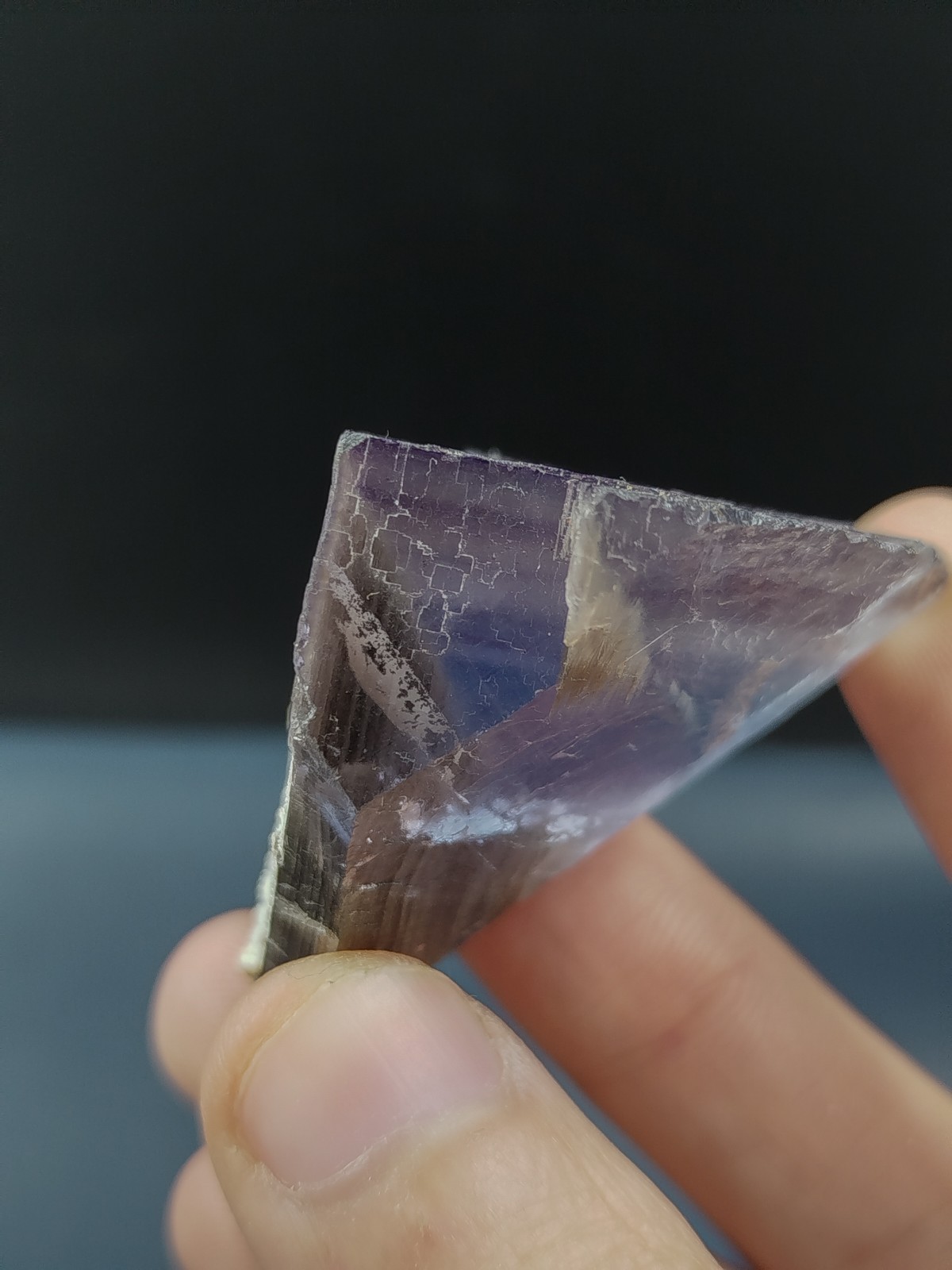 455g Natural Cubic Blue Purple Fluorite Crystal Specimen Mix Lot Mineral Stones