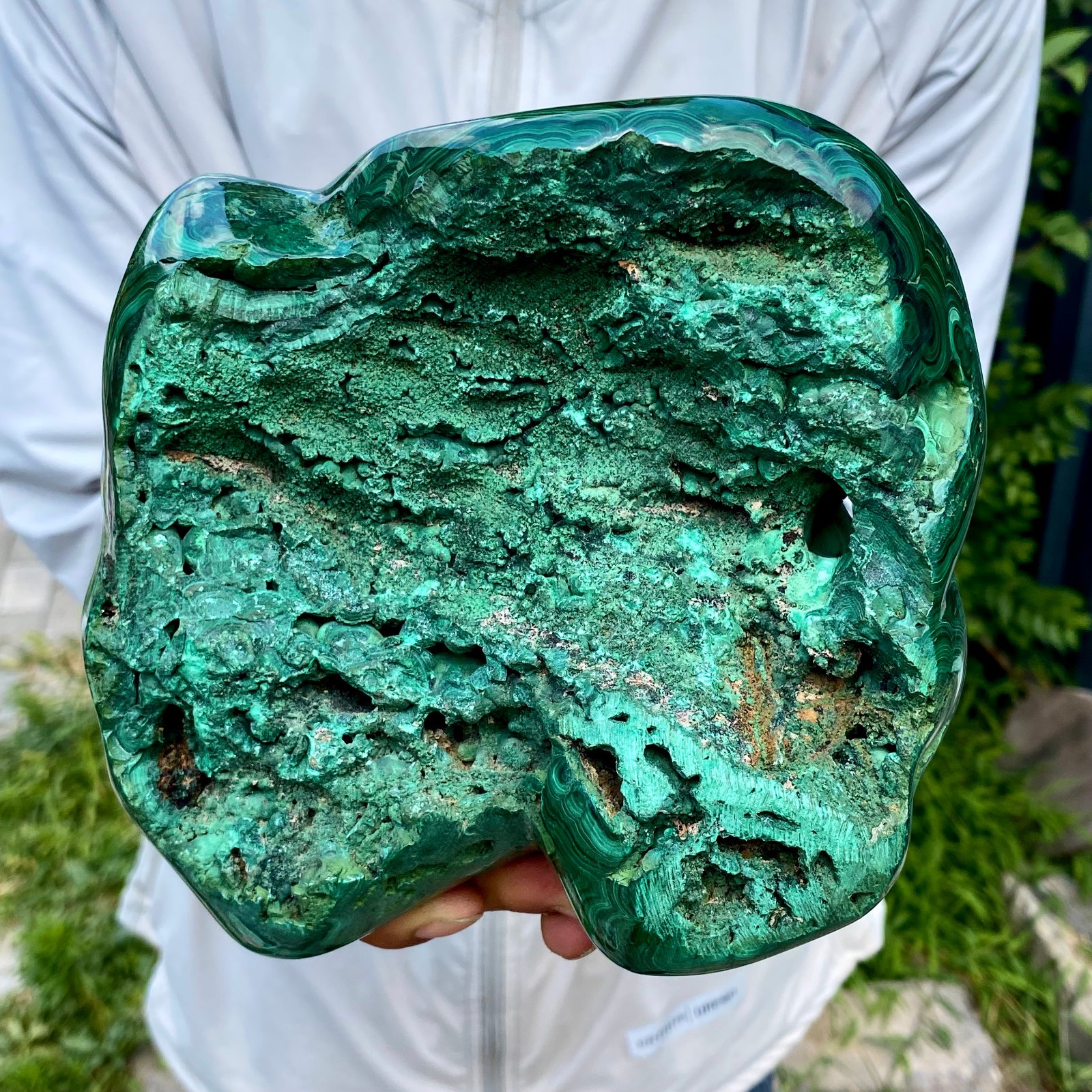 8.13LB TOP Natural Malachite crystal quartz Mineral specimen Reiki gem