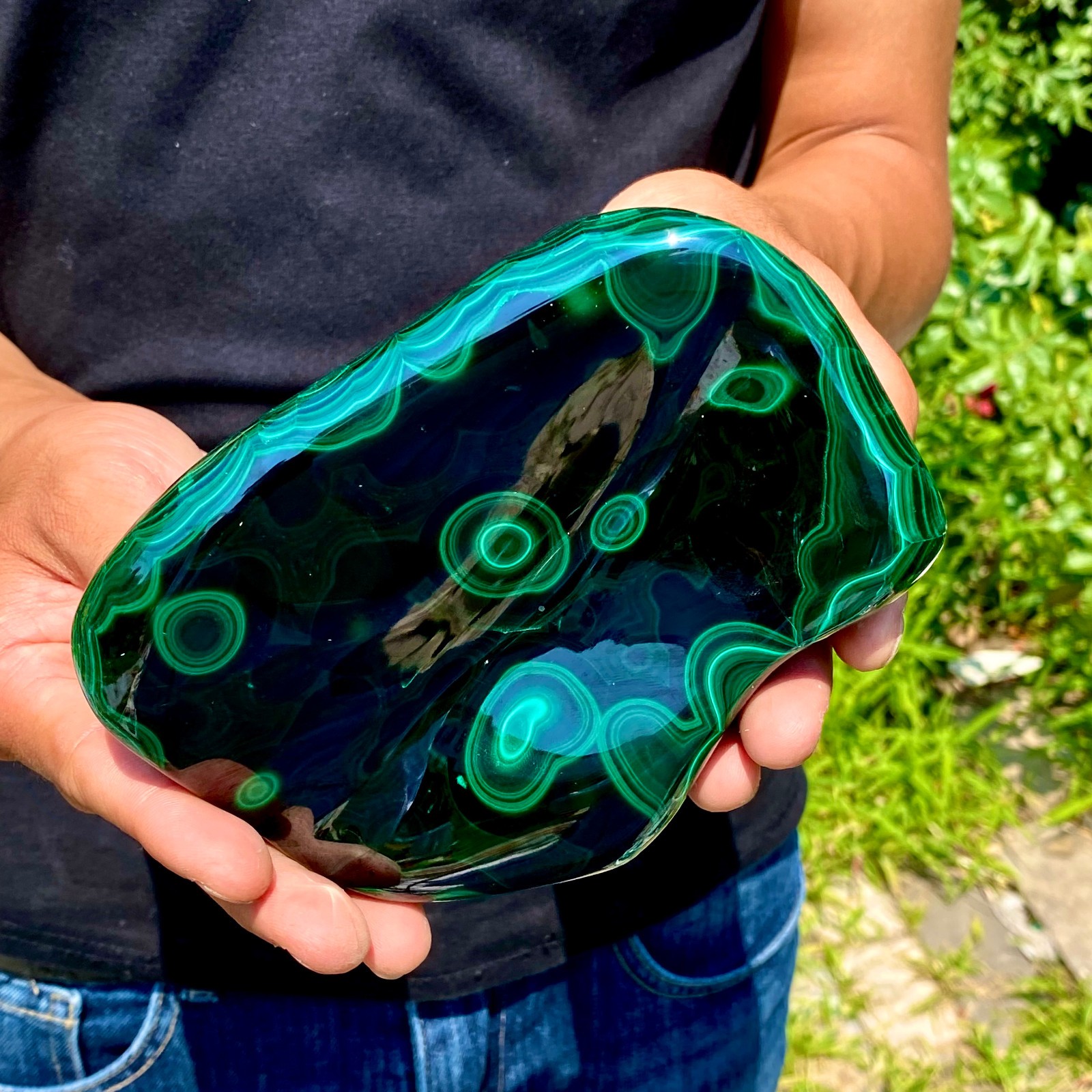 4.96LB Natural polished peacock mineral free-form specimen spiritual stone