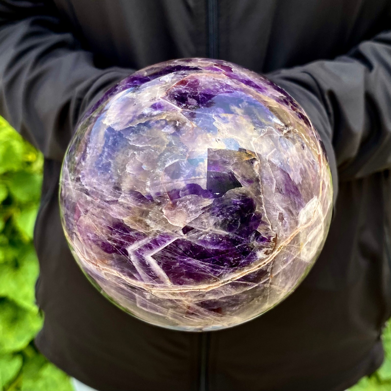 2.99LB Natural dreamy amethyst Quartz Sphere Quarzt Crystal Ball reiki
