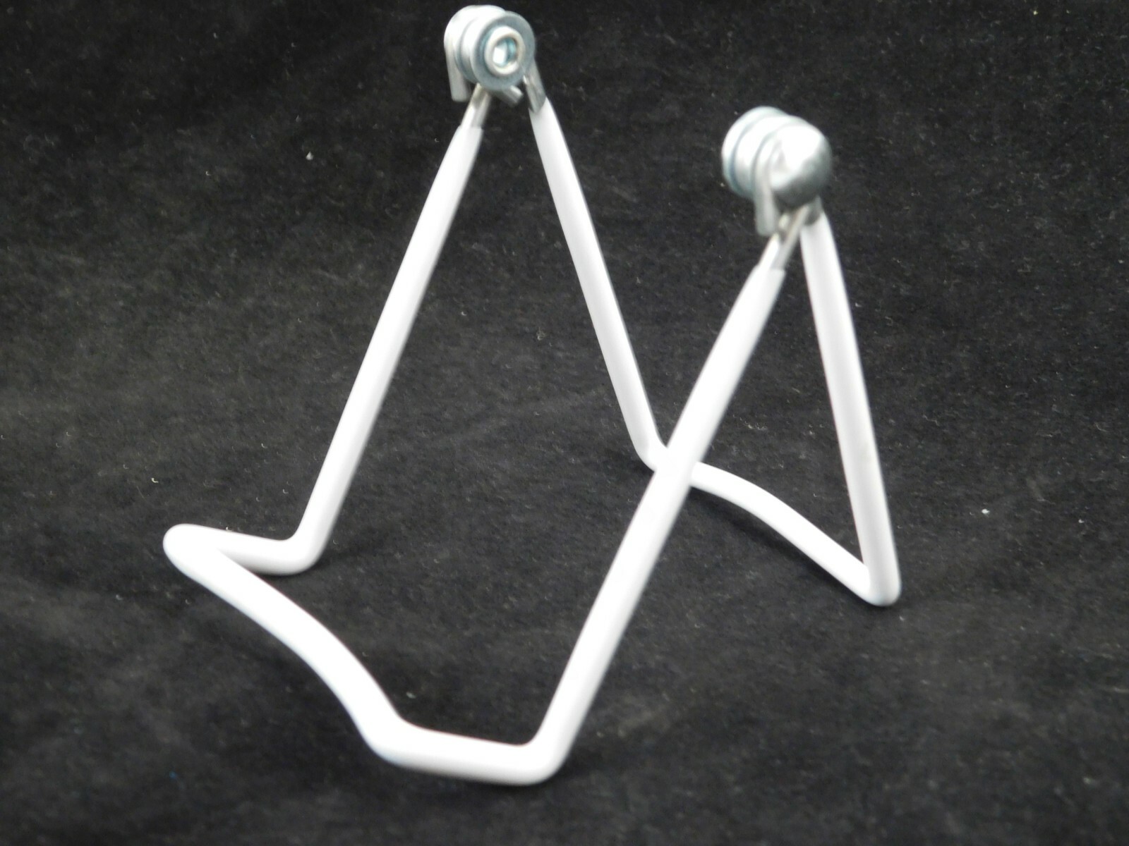 Easel Display Stand SMALL Size Adjustable White Vinyl on Metal