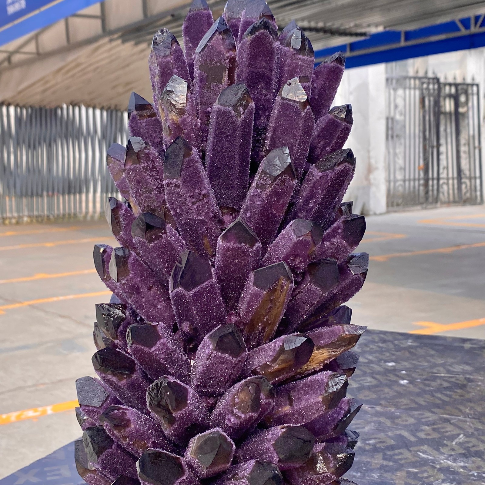 26.7LB Natural Purple Crystal Cluster/Flower Shape Mineral Specimen healing