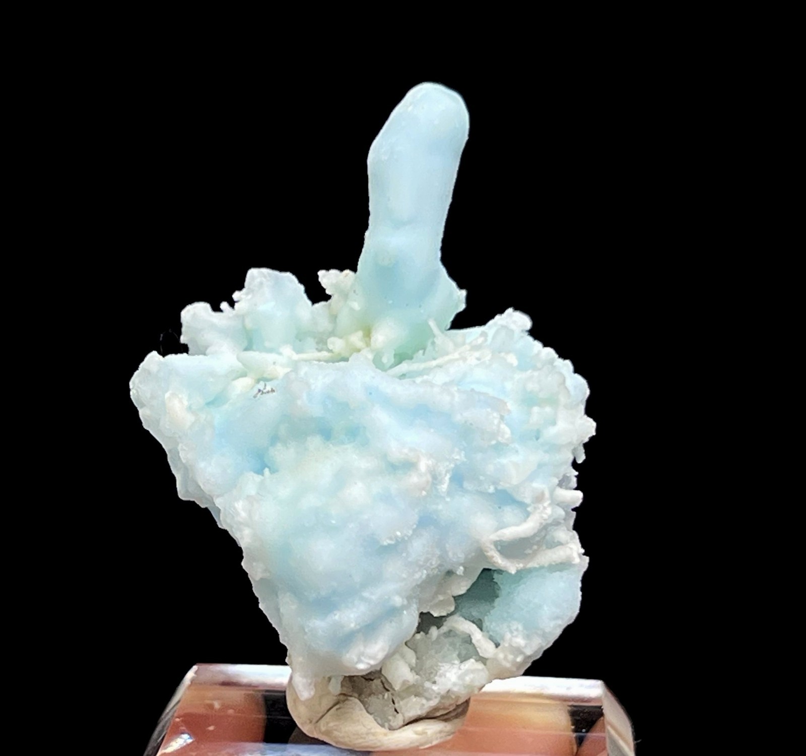 38mm Elegant Blue Aragonite Stalactite , Natural Mineral Specimen