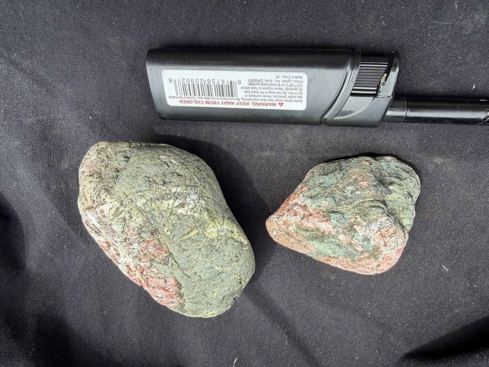 “The Dragon Eggs” Pair | Rare Red & Green Natural River Stones/ Lapidary/Display
