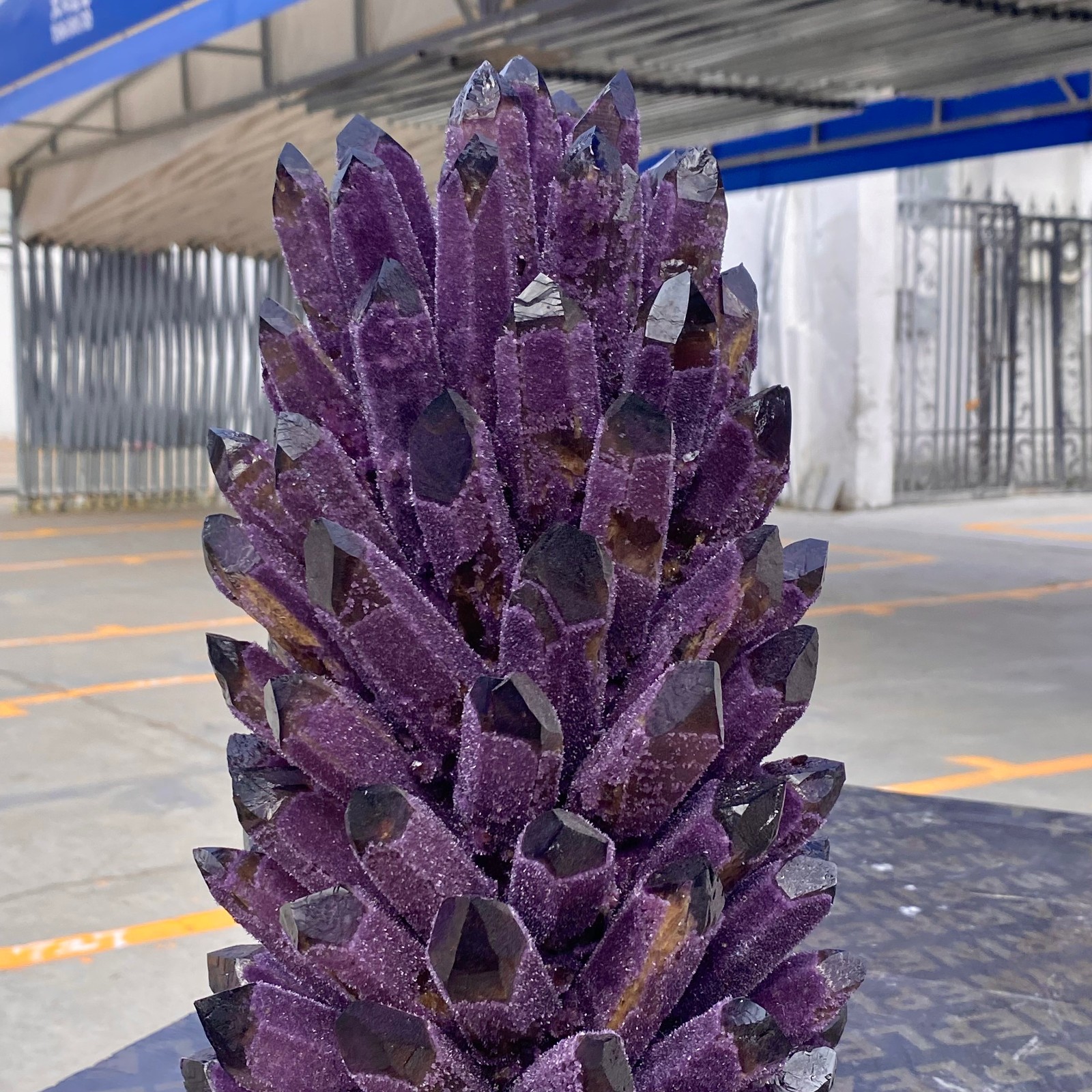 26.7LB Natural Purple Crystal Cluster/Flower Shape Mineral Specimen healing