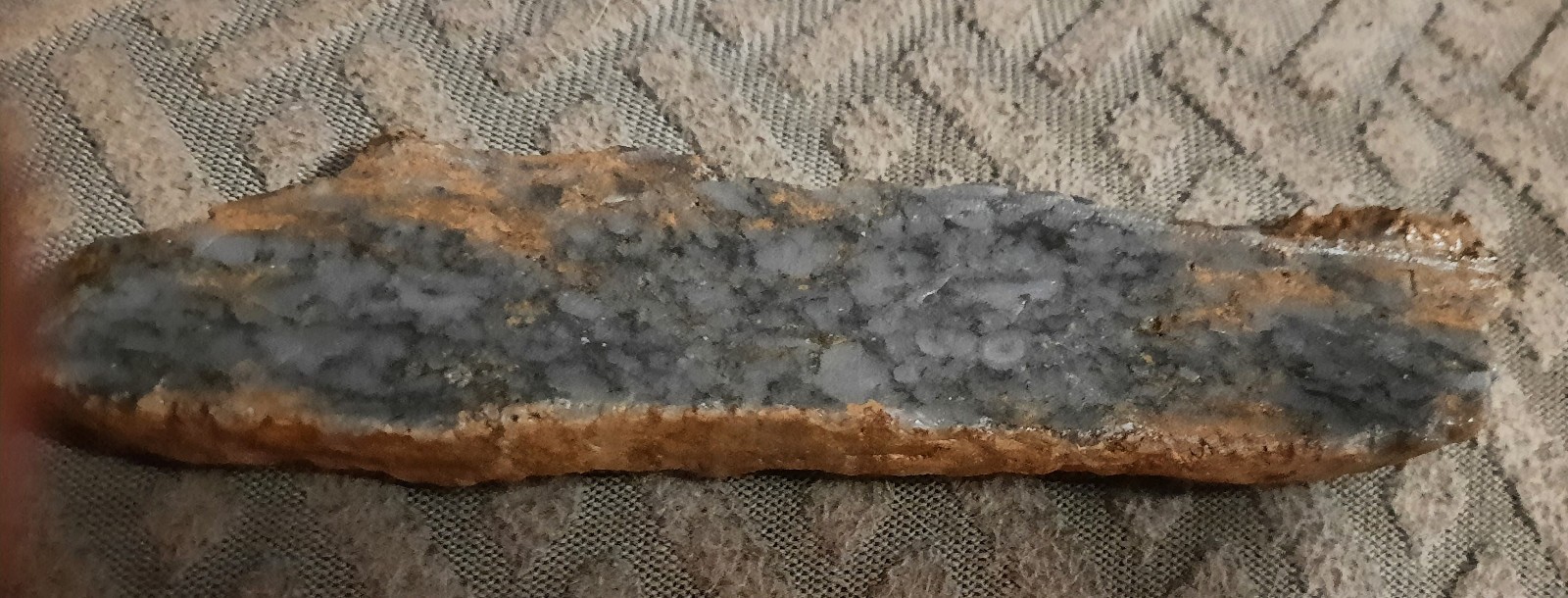 Blue Agatized Criniod Stems Bedrock from Southern Kentucky. 4355 Carats