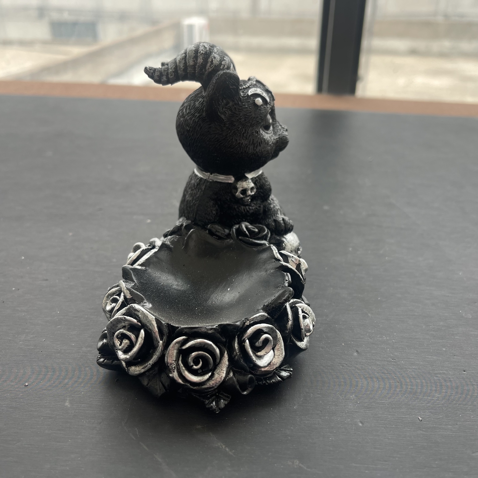 Sheep horned cat Sphere Stand Base Crystal Ball Hand Made Display