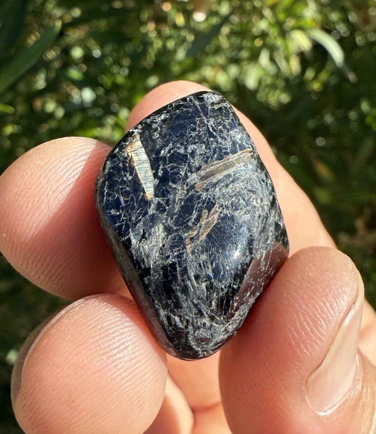 Nuummite Stone, Polished Nuummite, Greenland, Reiki, Energy Work, 16.00 Grams