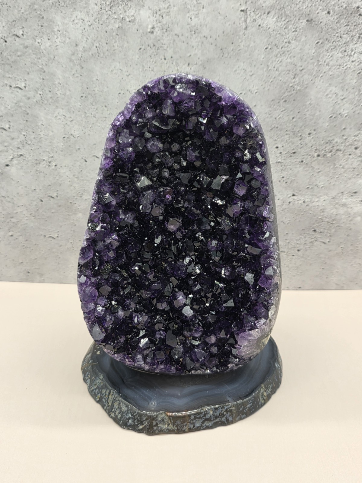Uruguay Amethyst Geode Dark Purple Crystal Cluster Agate Slab Mine Direct 5LB +