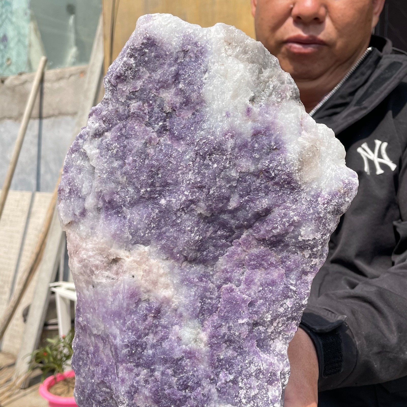 5450g Large Natural Purple Lilac Jade Raw Stone Quartz Mineral Specimen
