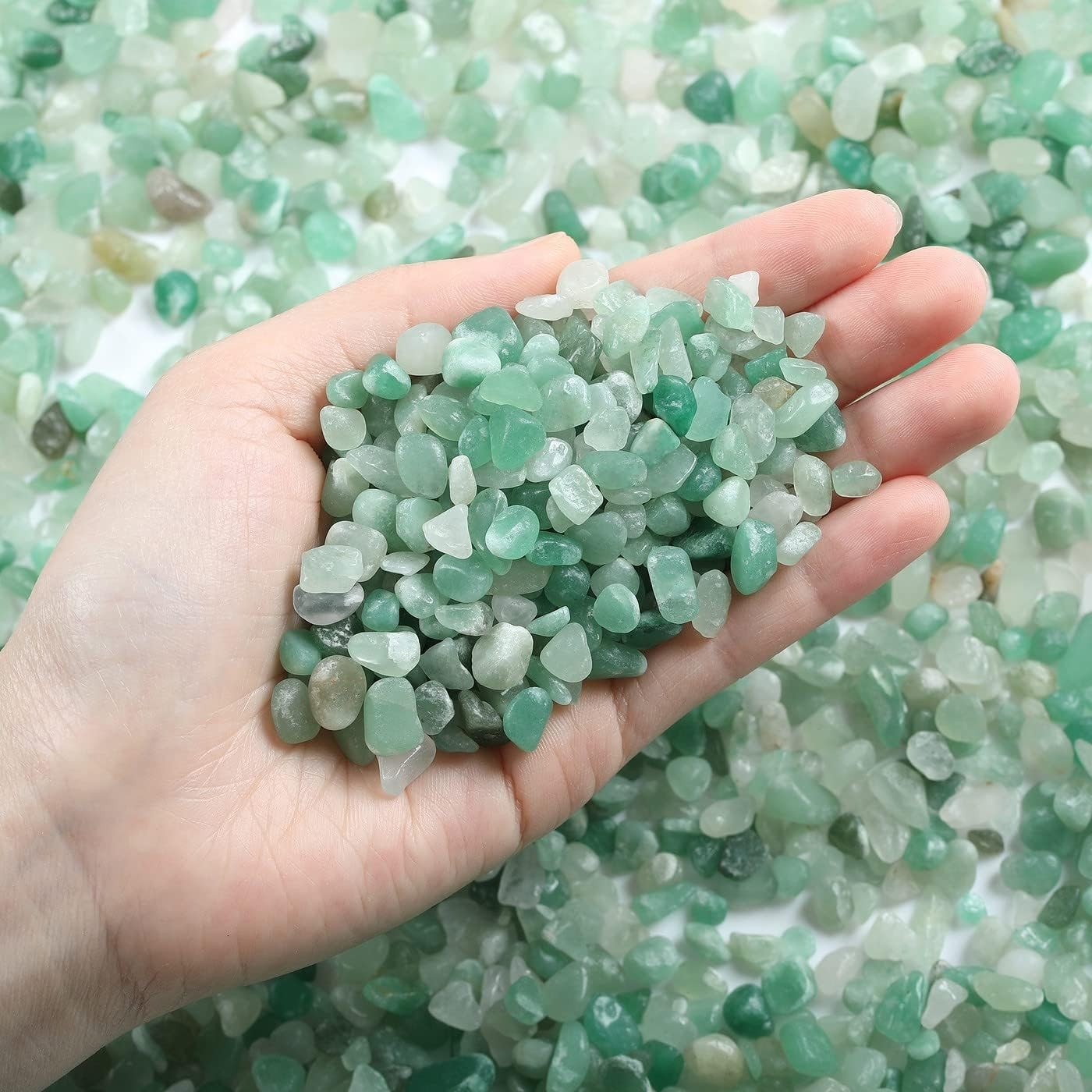 Versatile 100g Green Aventurine Crystal Chips for Vase Filler & Feng Shui Decor