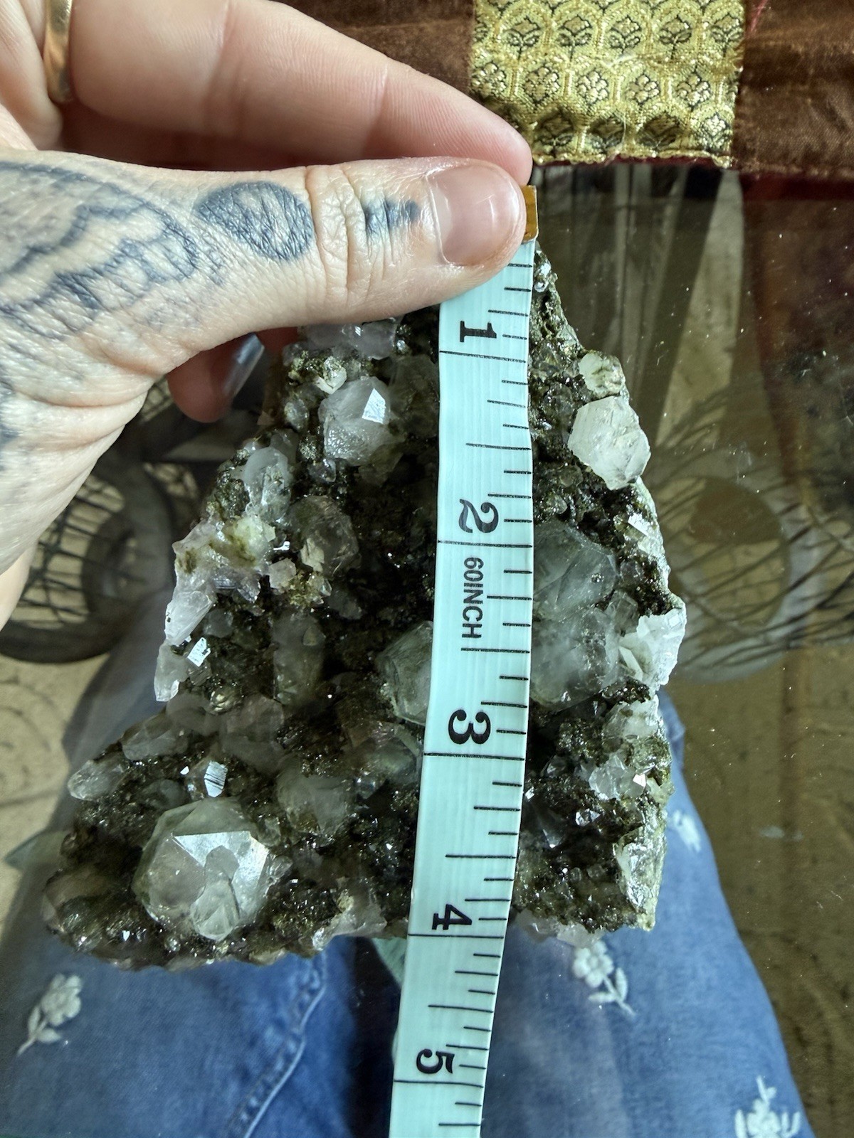 Forest Fairy Epidote on Quartz Crystal Specimen – Turkey