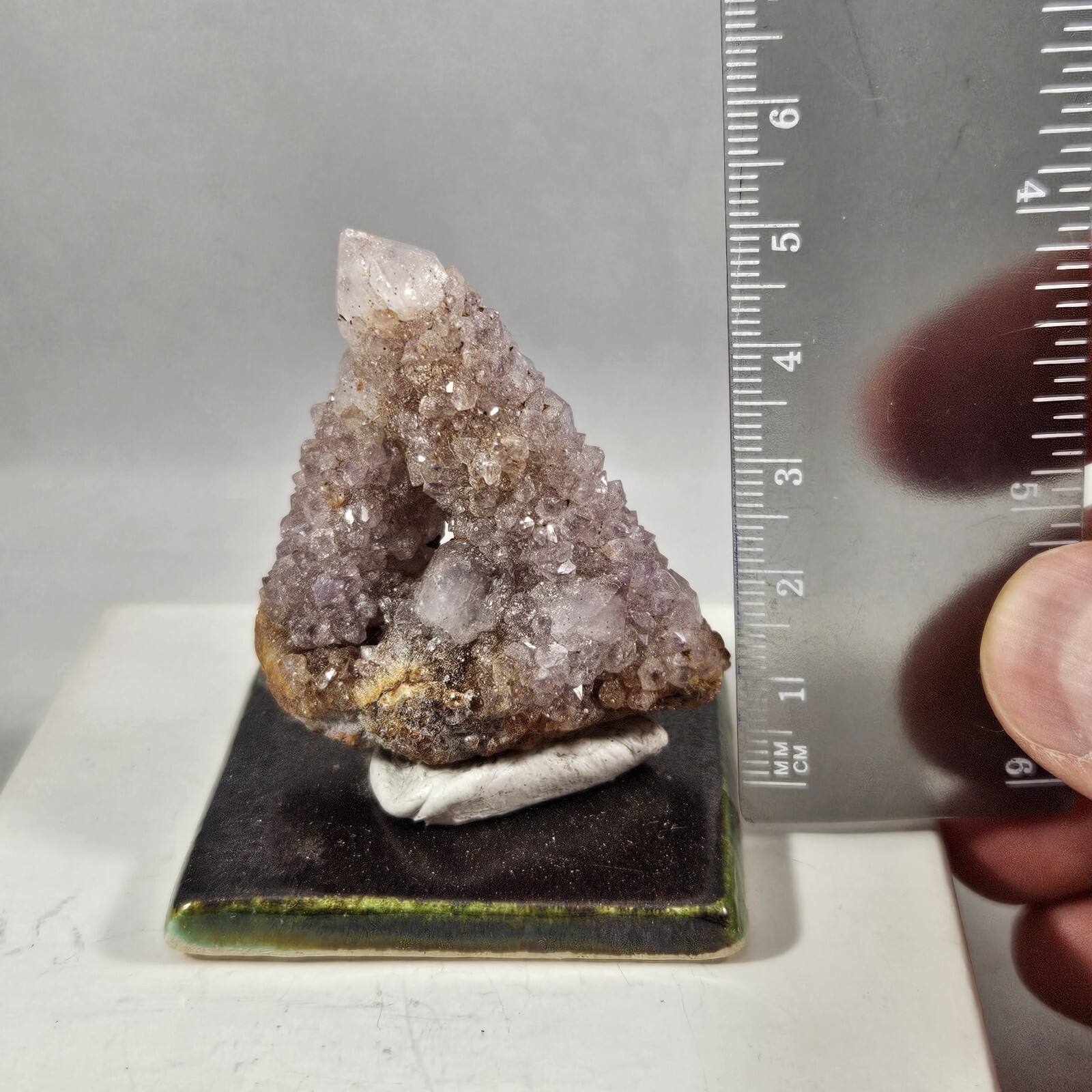 Cactus Quartz Mineral Specimen Amethyst Purple Lilac Spirt Crystal