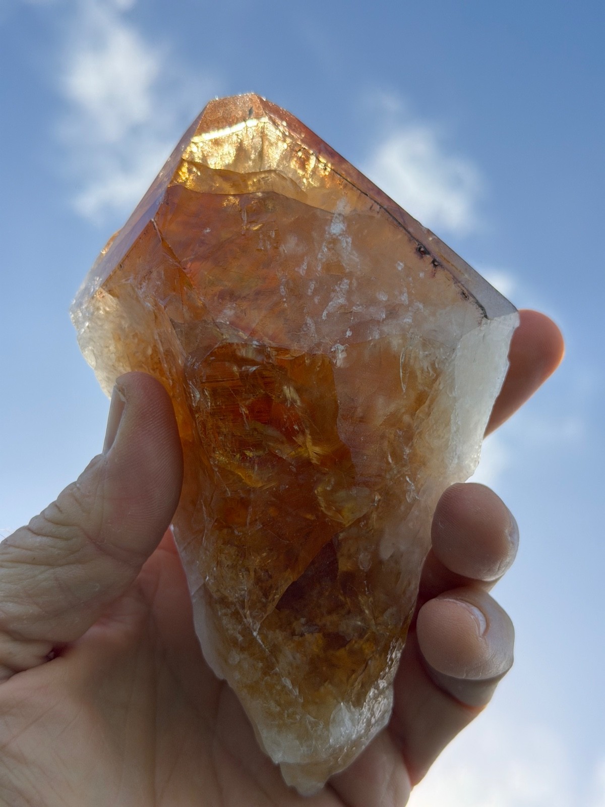 XL Citrine Point – Healing Crystal 5″x 4.5″ for Energy & Wellness 5″
