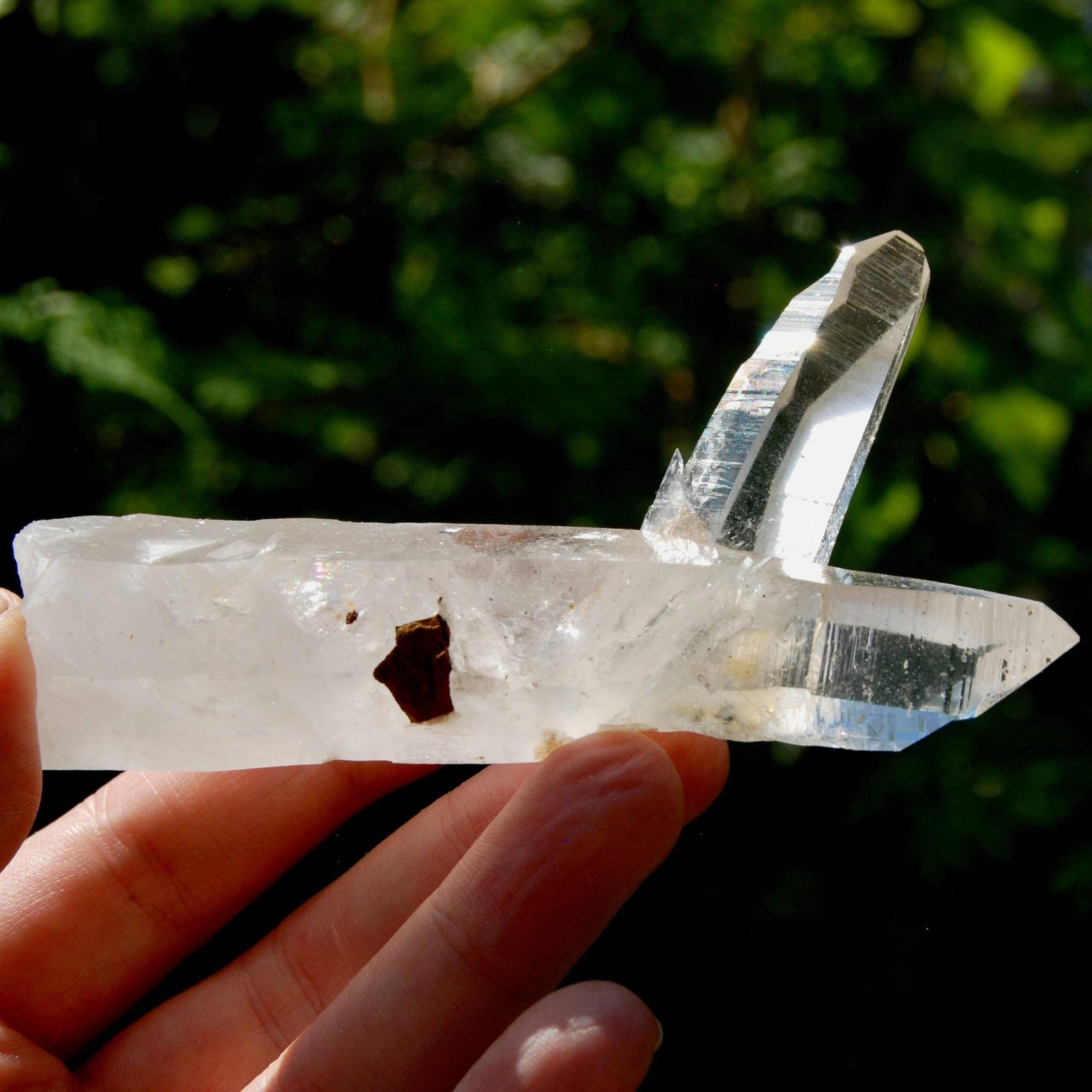 Lemurian Quartz Crystal Starbrary – 4in 106g Tantric Twin Flame Record Keeper, C