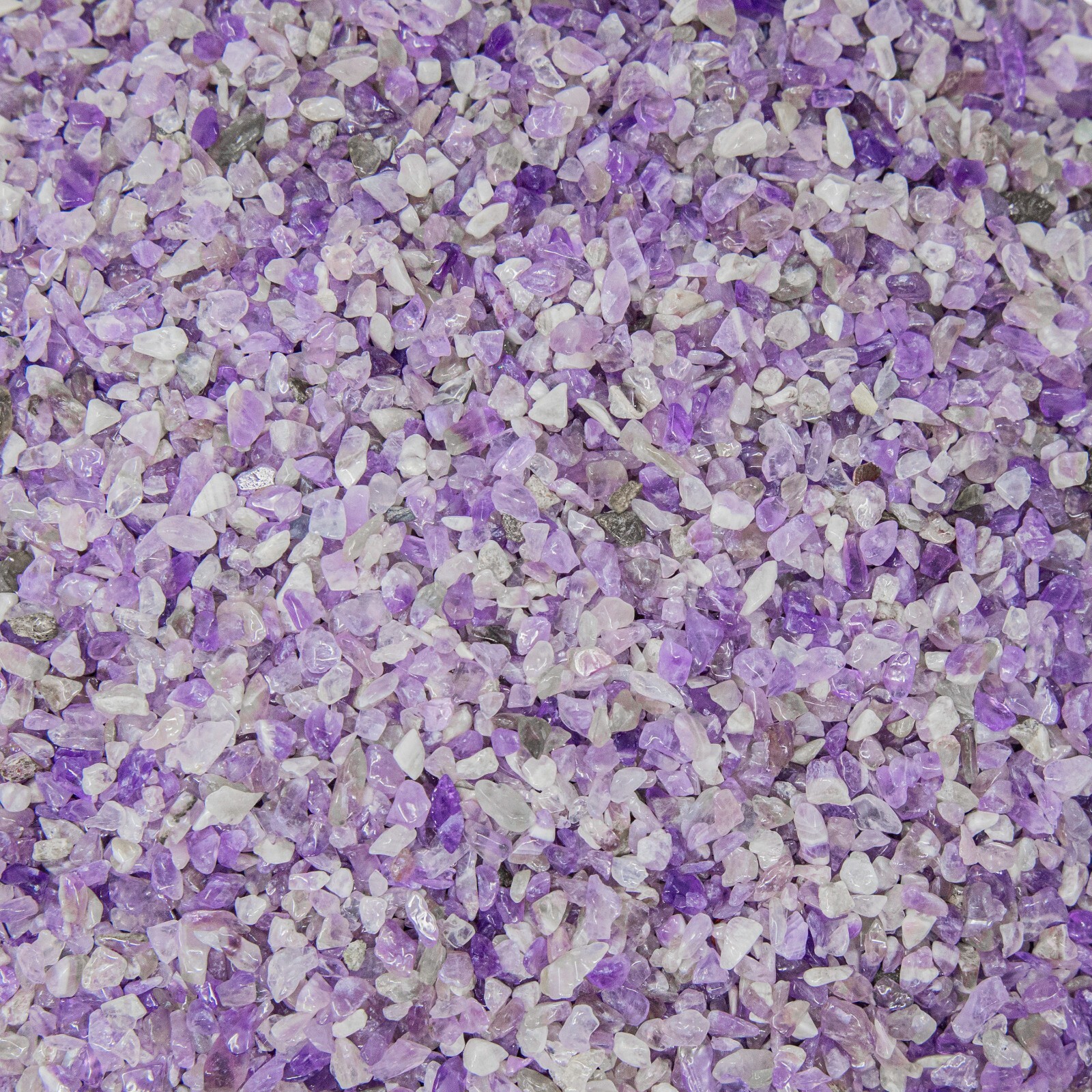 Tumbled Amethyst Clear Quartz Crystal Chips Bulk, Tiny Stone Tumbles for Candles