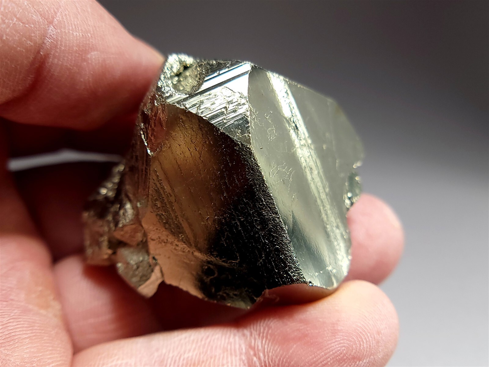 Brilliant Octahedral Peruvian Pyrite Crystal Specimen #21