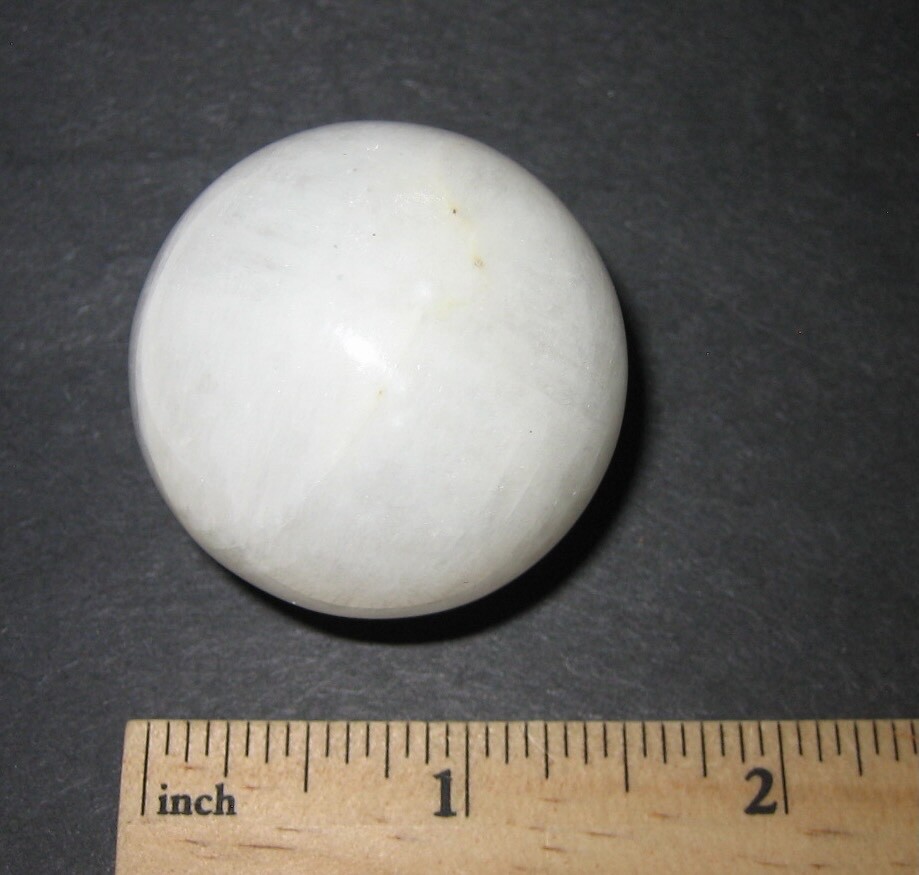 40mm RARE! POLISHED NATURAL CRYOLITE STONE MINERAL SPHERE GREENLAND ~ 86grams *A