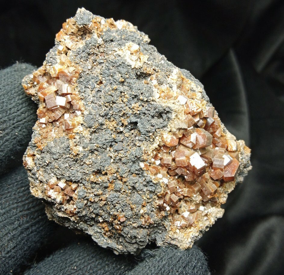 2.25 inch Cherry Red Vanadinite w Goethite from Taouz Morocco Africa