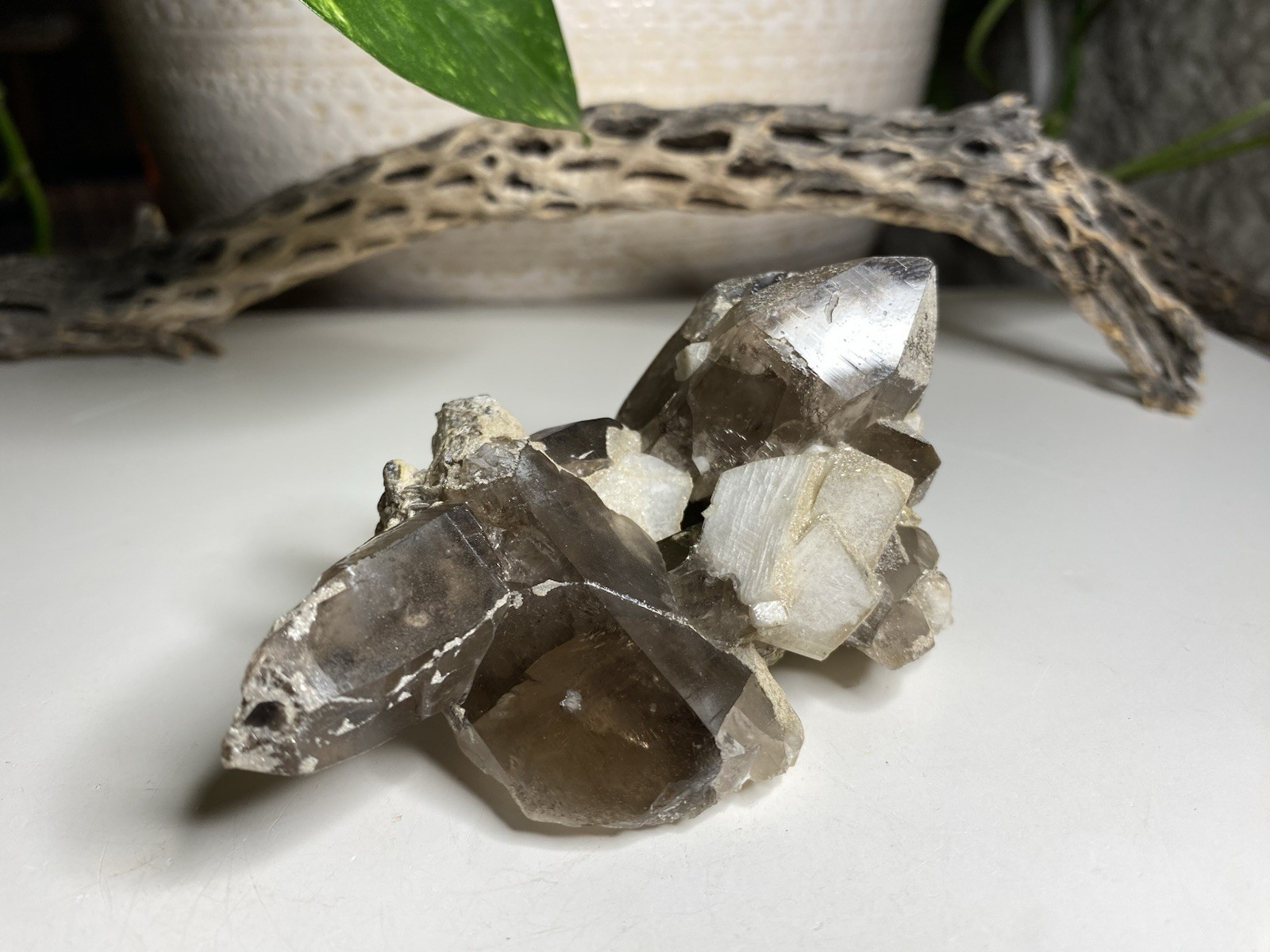 143 Gram DT Smoky Quartz on Feldspar Cluster – Skardu, Pakistan