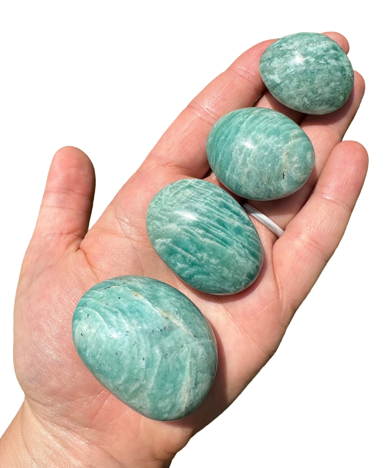 Amazonite Palm Stone, Natural Amazonite from Madagascar