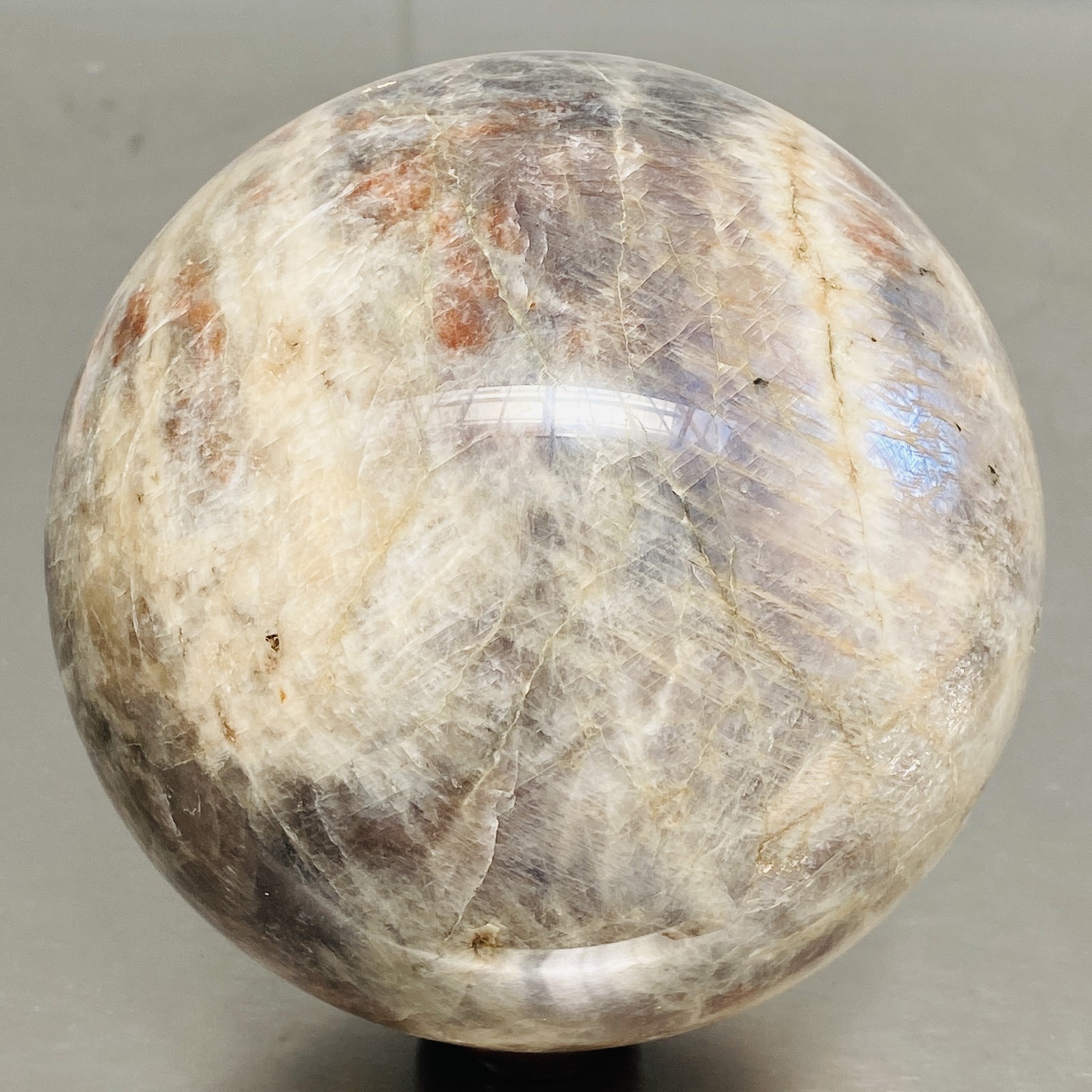 Natural Gray moonstone sphere quartz Crystal ball Healing 3160G (6.96LB)