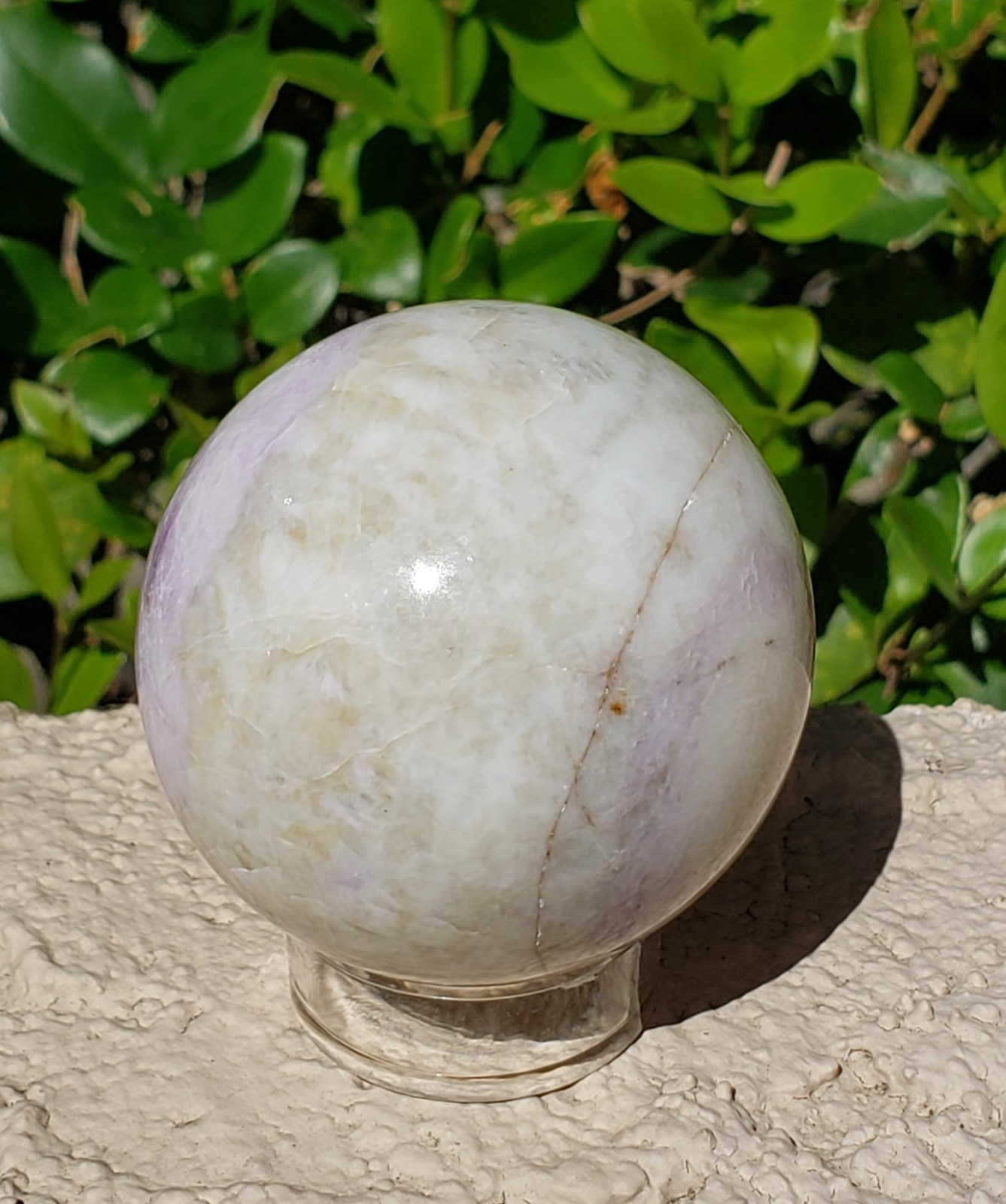 2.1″ Hackmanite Mineral Sphere Orb Ball STRONG UV, 241g or 8.5 oz