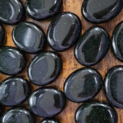 Goldstone Green Palm Stone 1.5″-1.75″