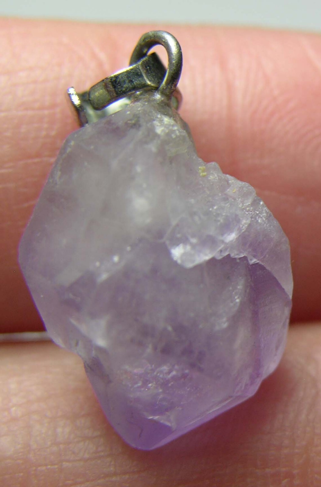 #35 Raw Rough 12.15ct 100% Natural Amethyst Crystal Point Pendant 2.40g 16.00mm