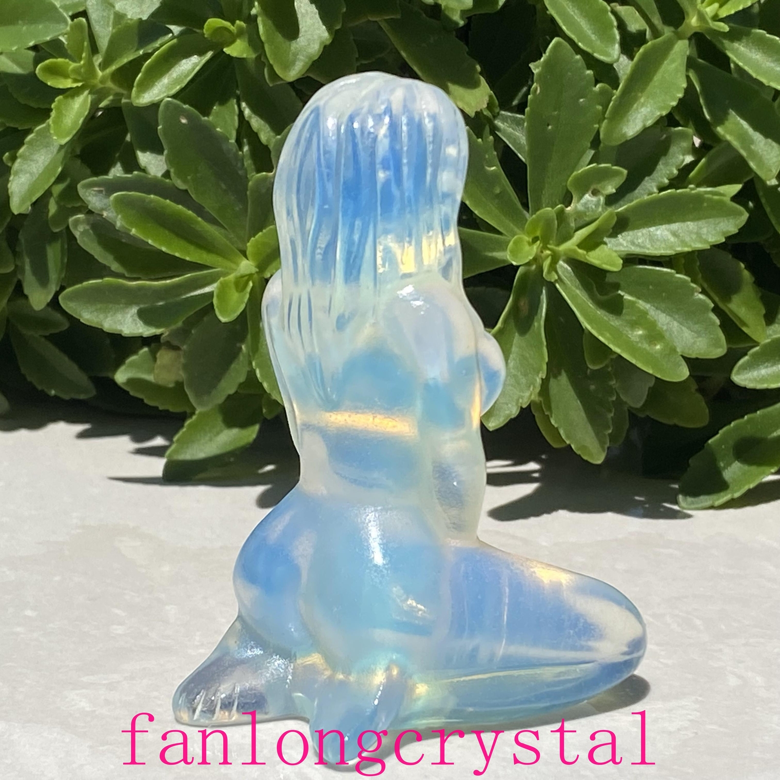 3″ Opalite Women Naked Quartz Crystal Skull Carved Goddess Reiki 1pc