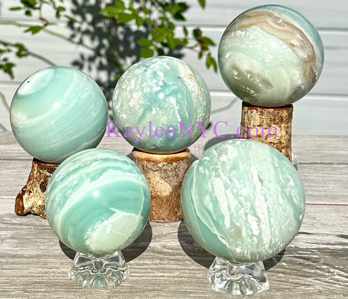 Wholesale Lot 4-5 Pcs Natural Amazonite Sphere Crystal Healing Energy